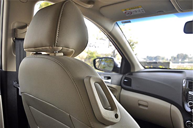 The updated Verna comes with an'Ergo Lever' that is located on the inside edge of the front passenger seat. It allows the rear passenger to move the front passenger seat forward to free up legroom. 
