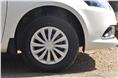 The Dzire V trims get 14-inch steel wheels with new-design wheelcaps. 
