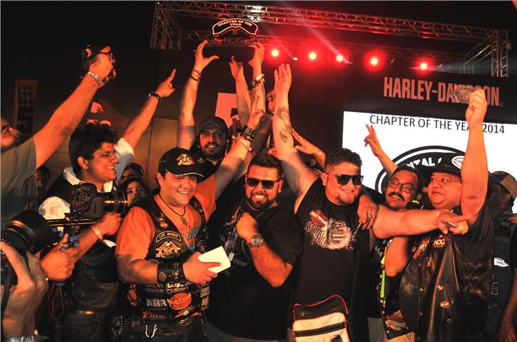 Harley-Davidson awards Capital Chapter as the chapter of the year 2014.