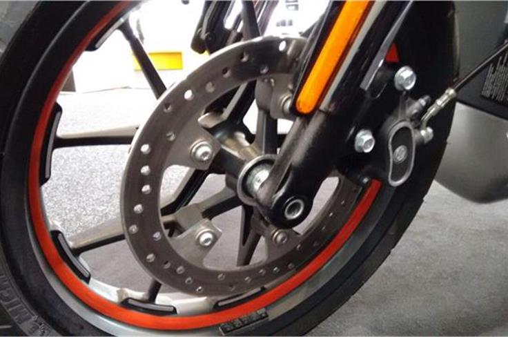 Alloy wheels lightest on any Harley made today, while ABS not offered with LiveWire for now.