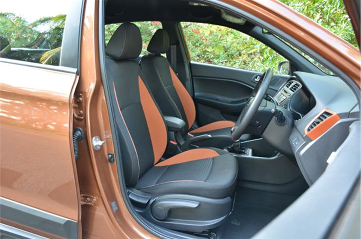 Hyundai will offer all-black interiors with orange inserts on cars with darker exterior shades.