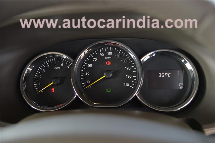 Instrument cluster features a multi-information display. 