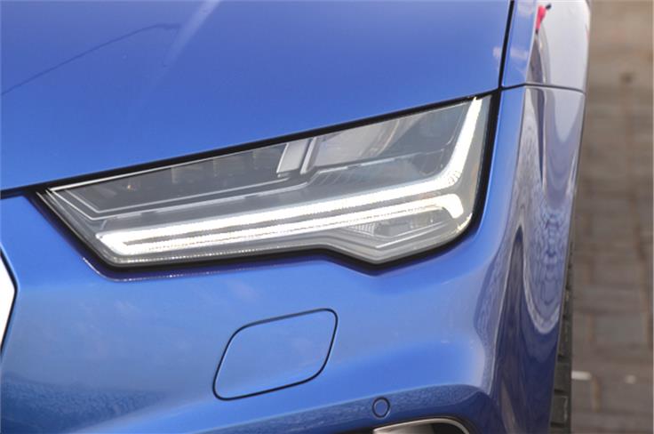 The 'Y-shaped' daytime running lights give the RS7 a new visual identity.