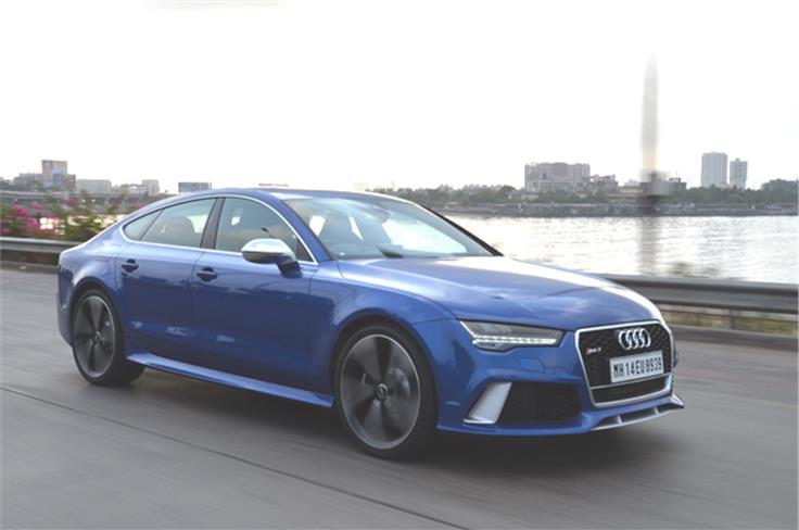 A7's sleek sportback shape is only accentuated by the sporty RS add-ons.