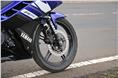 Yamaha&#8217;s YZF-R15 gets telescopic front suspension.