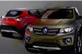 Artist's sketch of the Renault Kwid front and rear.