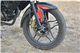 Bajaj provides a 240mm petal type and Brembo made disc brake here.