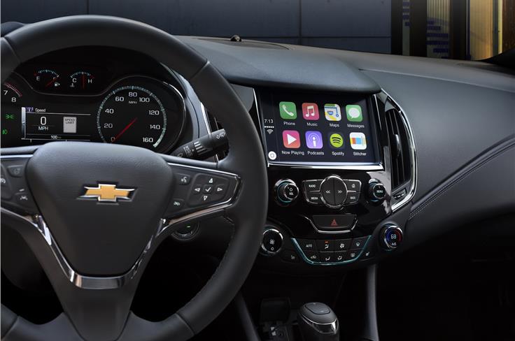 6.	Chevrolet is likely to pack the India-spec car with a lot of features, one of which could be the 7.0-inch touchscreen paired with the MyLink infotainment system.