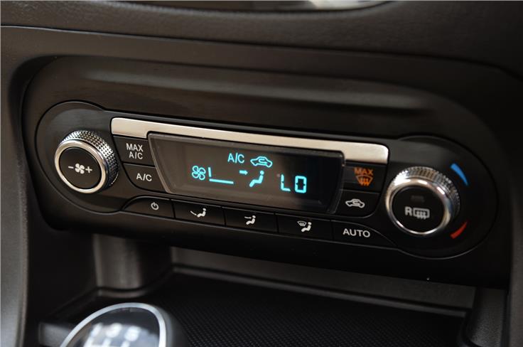 The climate control switchgear on the top trim Aspire gets chrome detailing.