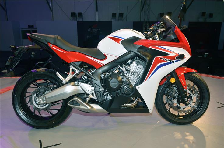 The Honda CBR 650F looks quite impressive from the side.