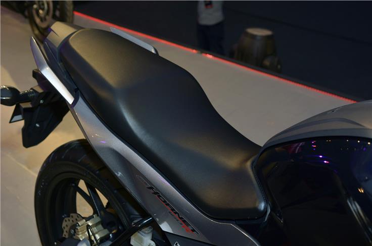 The seat is comfortable and lets the rider find a neutral seating position.