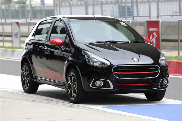 The Abarth Punto gets contrast colouring inserts in the grille along with Abarth decals on the doors and 'Scorpion' design alloy wheels to set it apart from the standard Punto Evo.