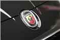 The Fiat badges all around the exterior and interior have been replaced by Abarth badges.