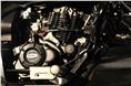 Engine is also finished in black; makes 18.7bhp of maximum power.