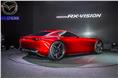 Mazda RX Vision Concept right hand side rear three-quarters view.