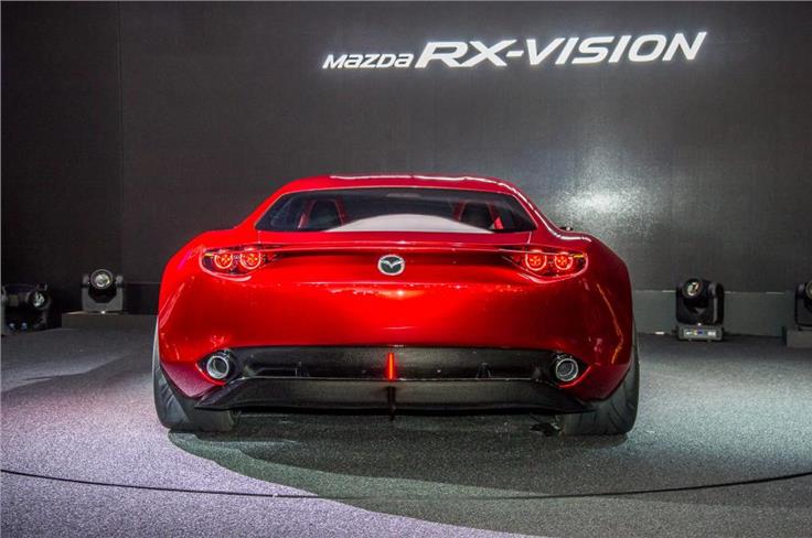 Mazda RX Vision Concept rear view.