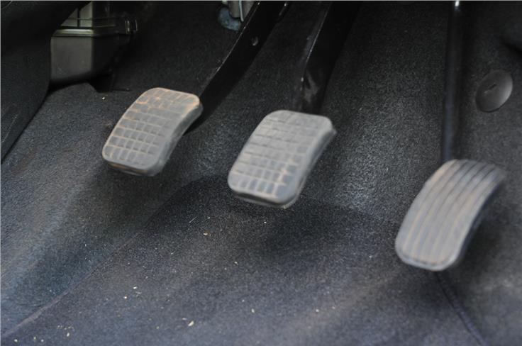 The driver footwell is spacious and gets a dedicated dead pedal.