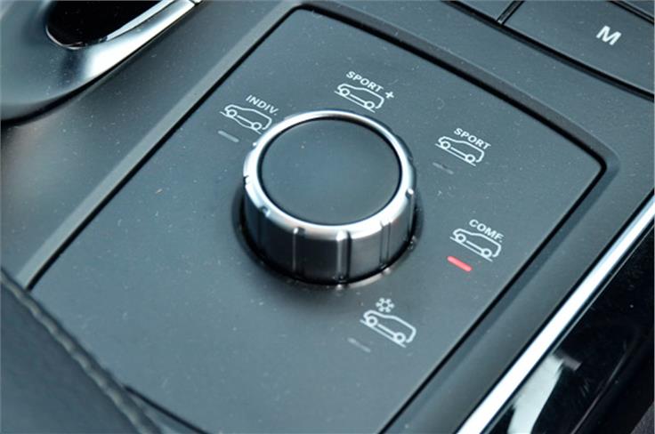 There are five drive modes on offer - Comfort, Slippery, Sport, Sport+ and Individual.