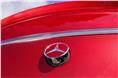 Reverse parking camera retracts under the Mercedes logo on the boot-lid.