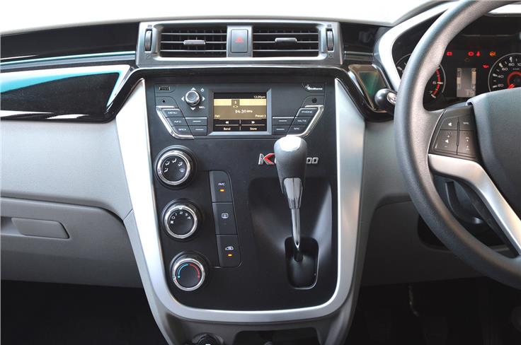 The centre console, though distinctive, is not the most stylish. However, the top-spec KUV does get an audio system with USB, aux and Bluetooth connectivity.