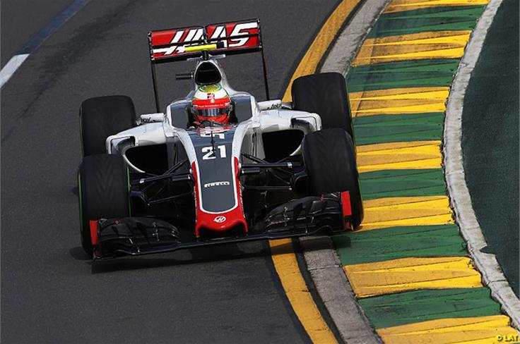 Esteban Gutierrez in Haas's first official session, Australian Grand Prix practice 2016
