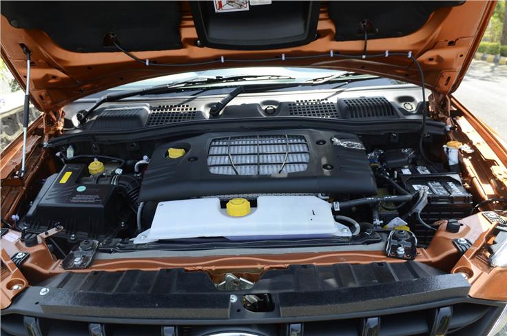 The 1.5-litre motor is from Mahindra's new engine family and while output is similar to the Quanto's unit, it is closely related to the TUV300's engine.