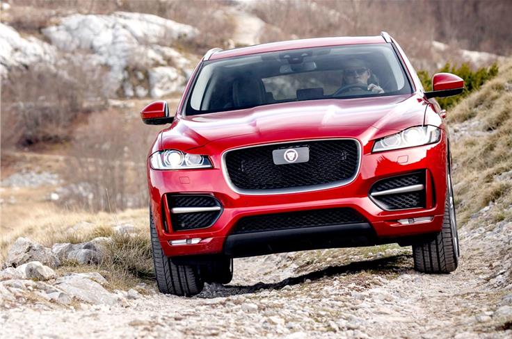 The F-Pace has a class-leading ground clearance of 213mm, but still looks low to the ground.