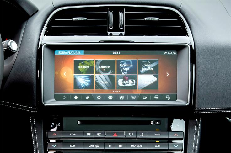 Jaguar InControl Touch infotainment system is standard equipment.