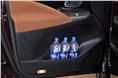 Each door pocket can take three one-litre bottles &#8211; the car can hold 20 in total!