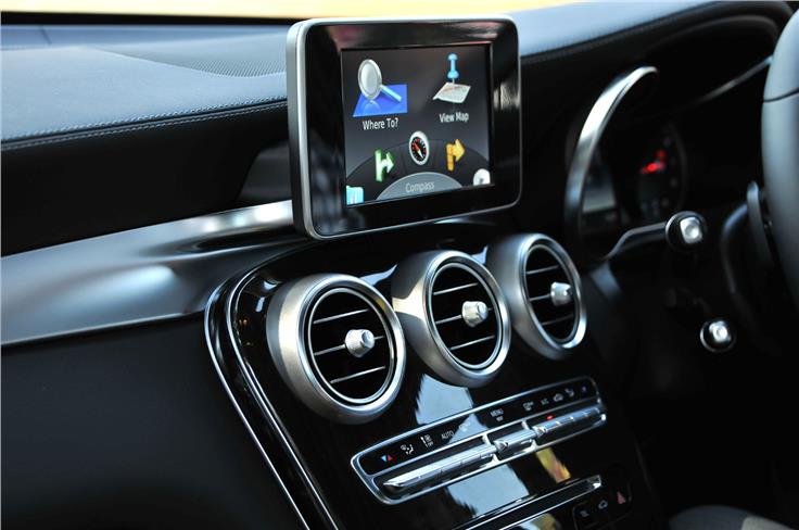 7-inch infotainment display feels small for the SUV; Comand system still feels a bit archaic.