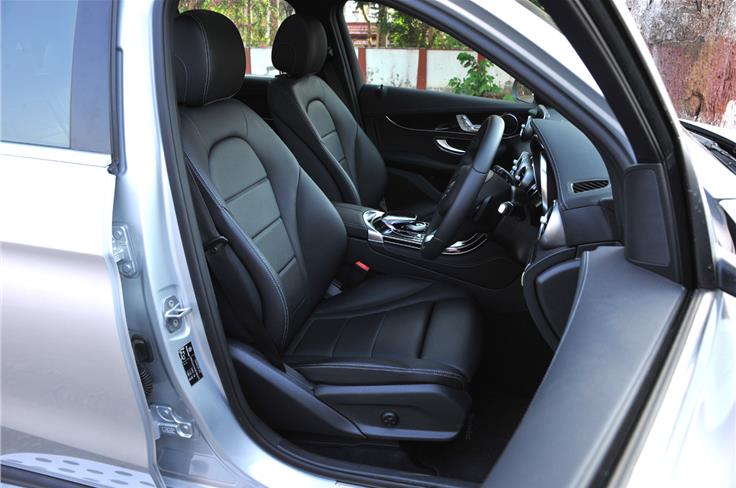 The front seats offer generous all-round support and electric adjust just adds to the comfort.