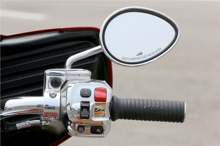 The Roadmaster has extremely relaxed highway-style handlebars.