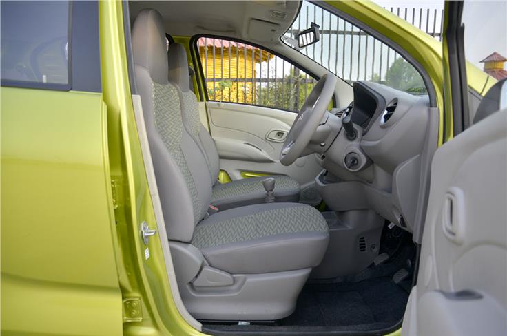 Tall driving position of the Redigo allows for great outside visibility.