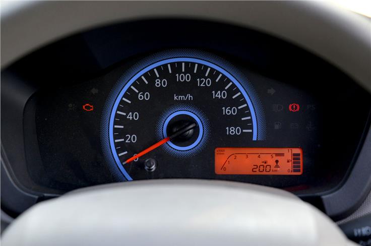 The Redigo&#8217;s instrument cluster is the same unit as on the larger GO and Go+.
