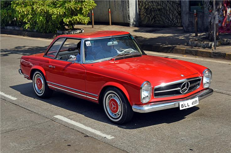 An exotic looking Mercedes-Benz W113 Pagoda 230SL.