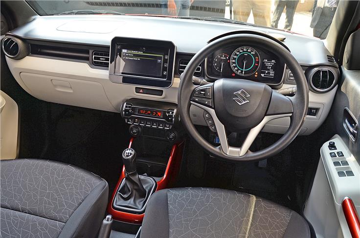 Inside, The Ignis gets a dual-tone dashboard with a centrally mounted tablet-like touchscreen.