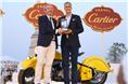 Best of Show Motorcycle - 1947 Indian Chief - Mr. Guillaume Alix, Cartier Regional Managing Director, Middle East, India & Africa presenting award to owner Mr. Arjun Oberoi