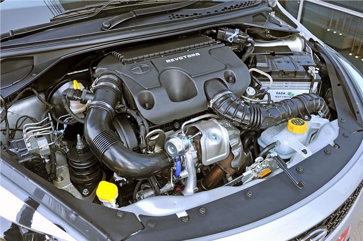 The 1.05-litre diesel (pictured here) and 1.2-litre petrol are shared with the Tiago. The petrol engine does benefit from a balancer shaft and recalibrated ECU.