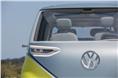 The Volkswagen ID Buzz's headlamps.