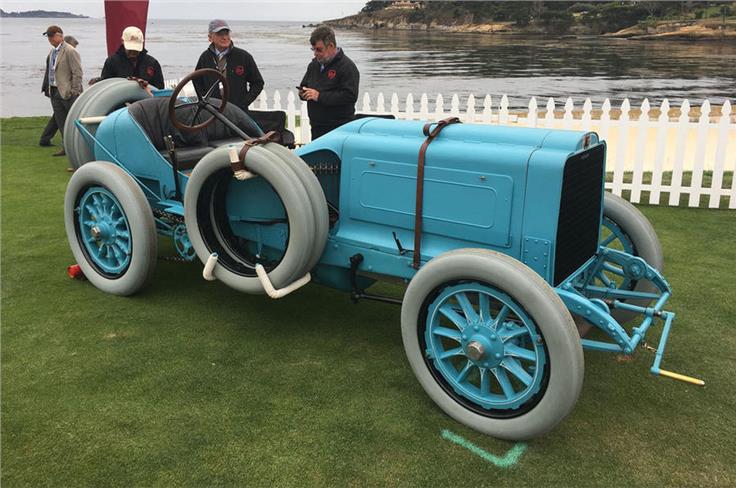 This 1908 Mors Grand Prix race car has a 12.5-litre 4-cylinder engine and delivers 101hp.