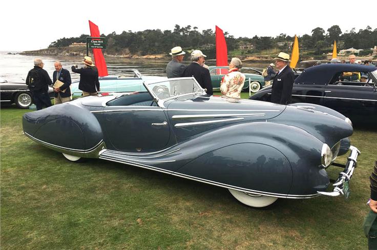 This 1947 Delahaye 135 MS Cabriolet is one of just seven examples built by Figoni and Falaschi.
