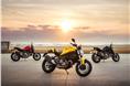 Three colors on offer on the Ducati Monster 821.