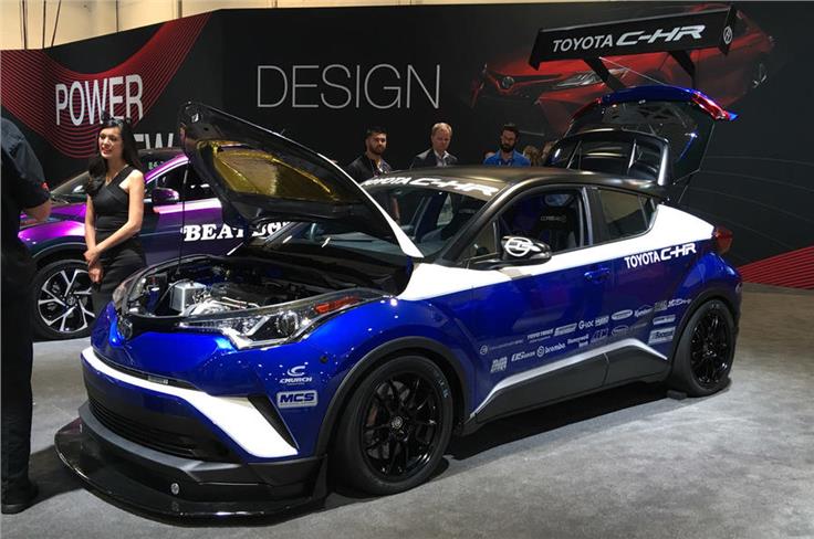TOYOTA C-HR R-TUNED - Toyota trotted out a performance version of its C-HR SUV with 600hp 2.4-litre Toyota 2AE-FE turbocharged engine.