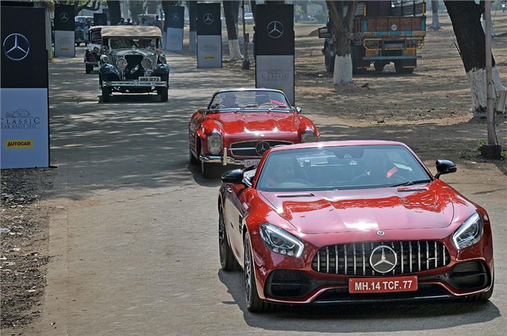 The rally was flagged off from the Mahalaxmi Race Course with the AMG GT taking the lead.
