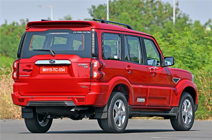 At the rear, the Scorpio completely does away with the plastic applique that surrounded the number plate.
