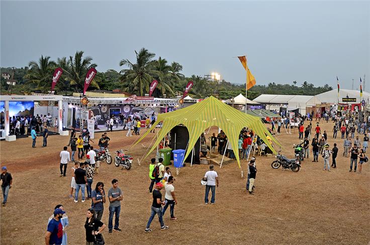 Manufacturer&#8217;s stands at India Bike Week.