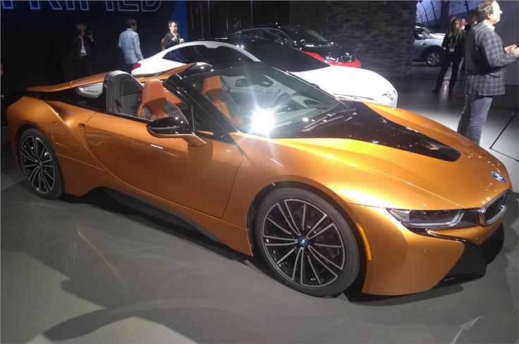 New BMW i8 Roadster; expected to come to India soon.