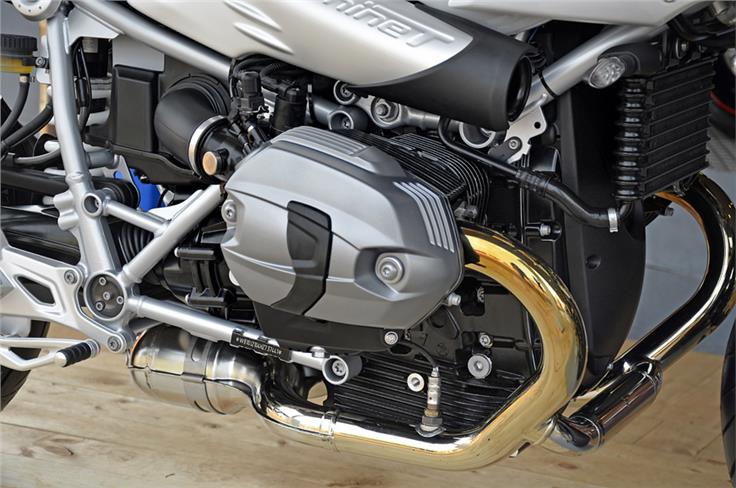 BMW R nineT Racer engine.