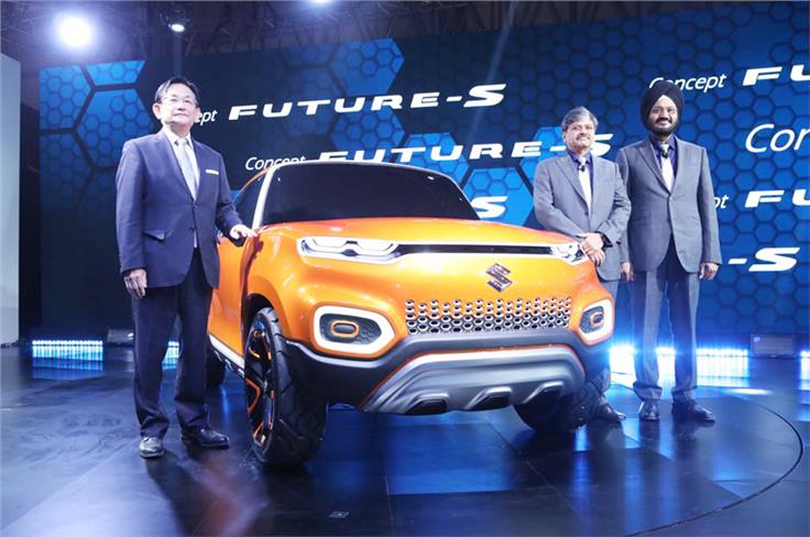 The funky Concept Future S points to a tall, SUV-inspired hatchback that will come from Maruti in the near future. 