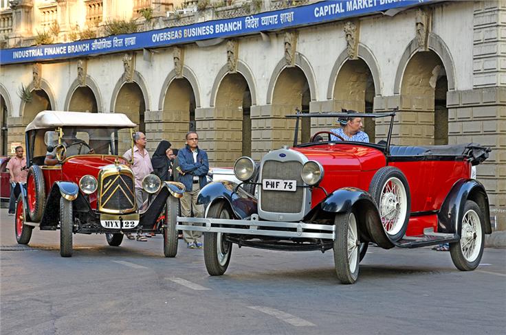 (L-R) 1919 Citroen Type A and 1929 Ford Model A.
